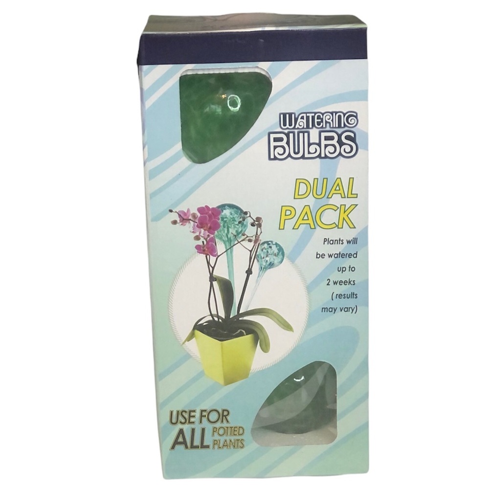 Duel pack Watering green glass bulbs for all potted plants